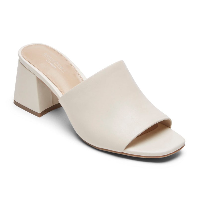 Rockport Farrah Heels Women Slides Cream Singapore | VH6-41274