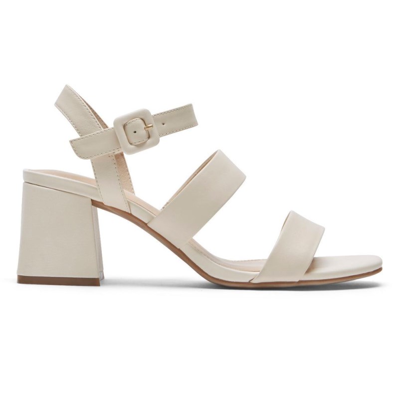 Rockport Farrah Strappy Women Heeled Sandals Cream Singapore | BZ4-60736