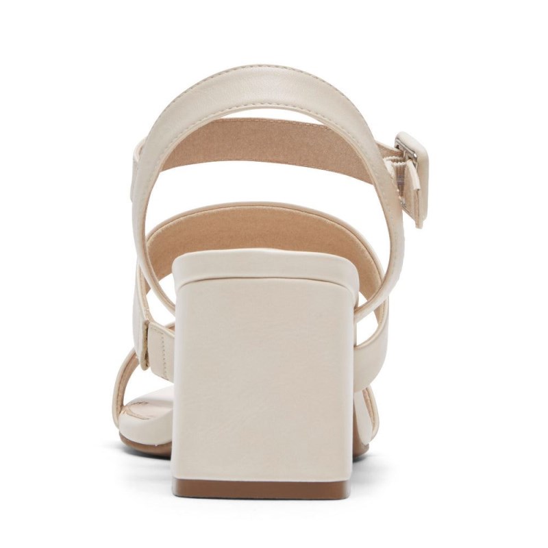 Rockport Farrah Strappy Women Heeled Sandals Cream Singapore | BZ4-60736