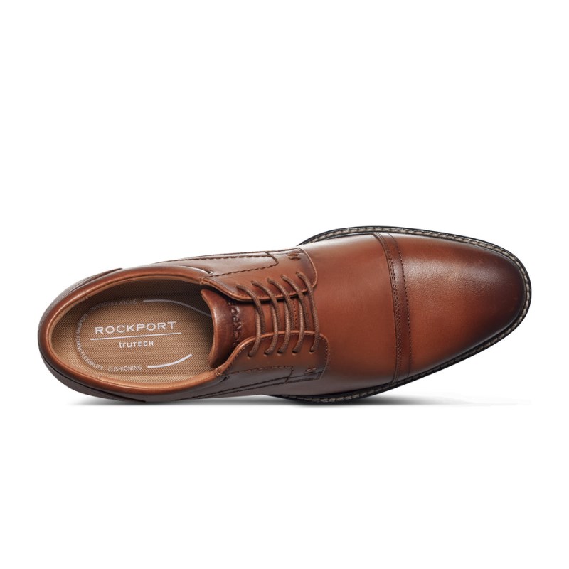 Rockport Findlay Dress Lace-up Almond Toe Men Oxford Shoes Dark Red Singapore | VK5-00830