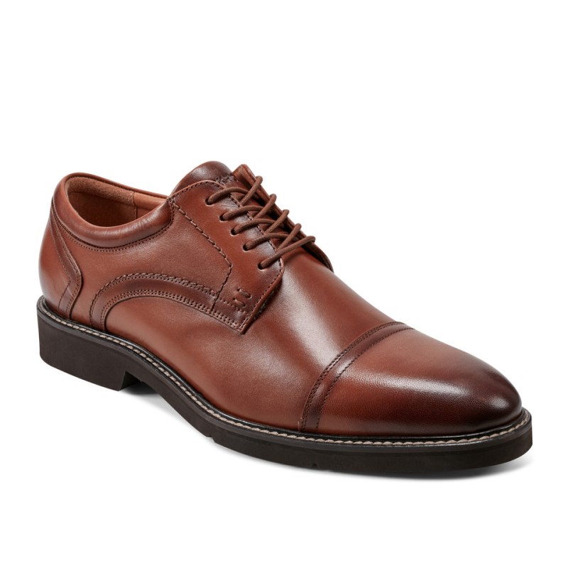 Rockport Findlay Dress Lace-up Almond Toe Men Oxford Shoes Dark Red Singapore | VK5-00830