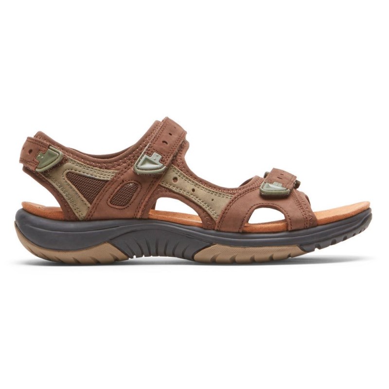 Rockport Fiona Adjustable Women Sandals Brown Multi Singapore | HH6-40844