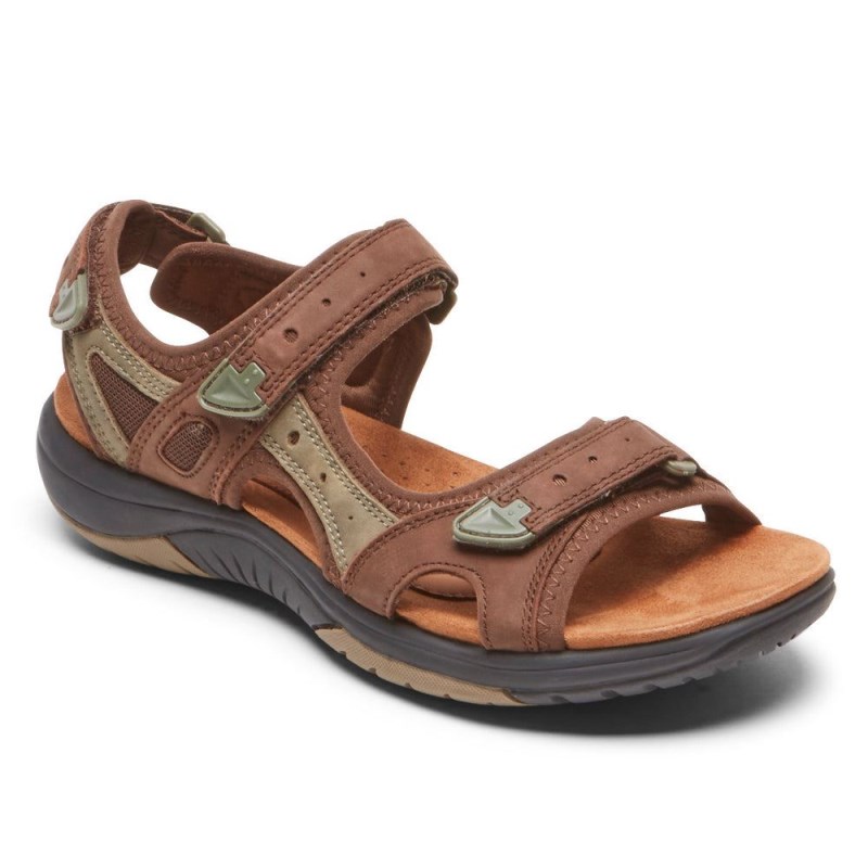 Rockport Fiona Adjustable Women Sandals Brown Multi Singapore | HH6-40844