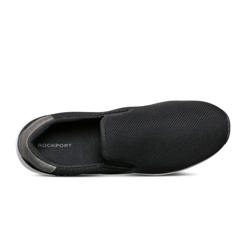 Rockport Fulton Slip-On Men Sneakers Black Singapore | BK5-32903