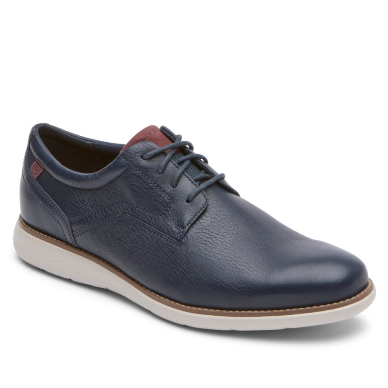 Rockport Garett Plain Toe Men Oxford Shoes Navy Singapore | SQ6-88348