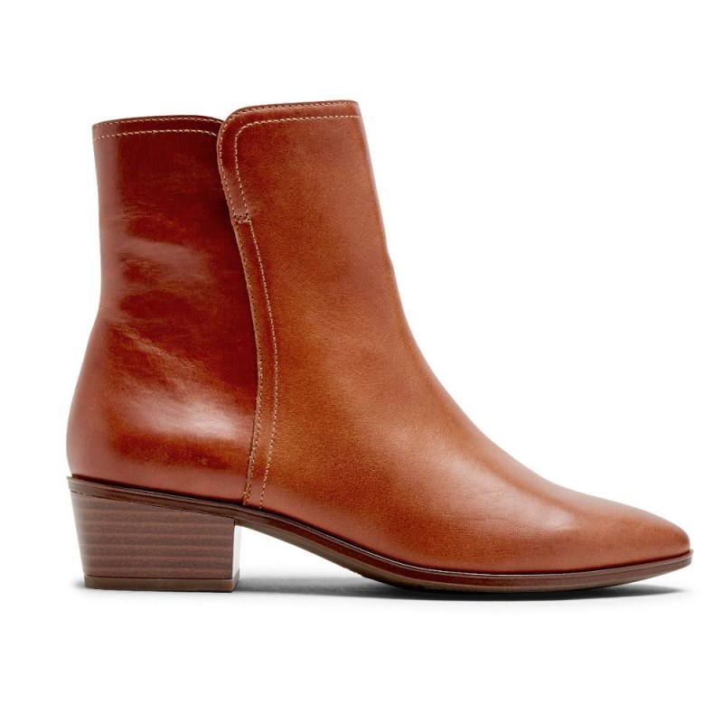 Rockport Geovana Mid Women Booties Brown Singapore | MU3-06620