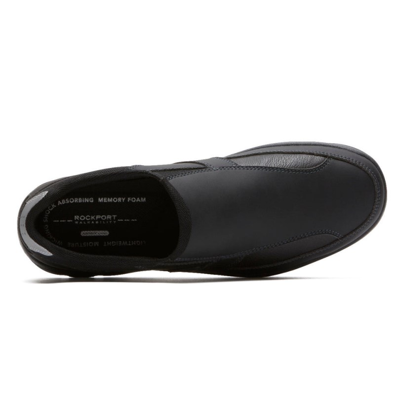 Rockport Get Your Kicks Slip-On Men Casual Shoes Black Singapore | GU9-51125