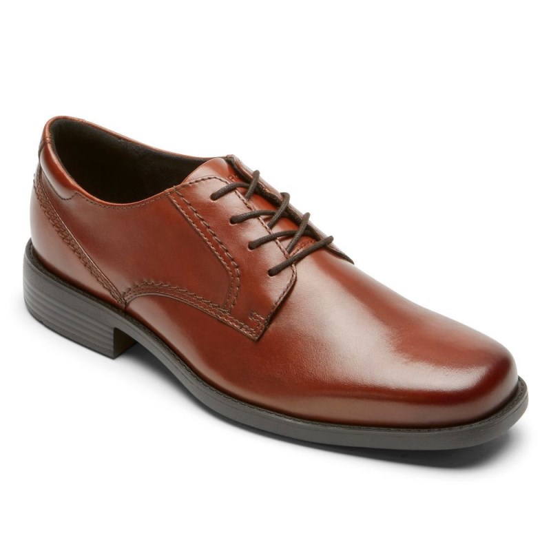 Rockport Greyson Plain Toe Men Oxford Shoes Brown Singapore | VG3-83058