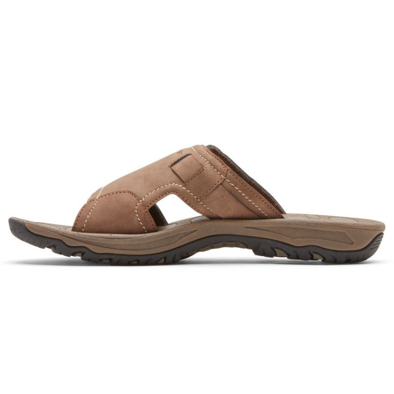 Rockport Hayes Men Slides Grey Brown Singapore | FC2-71207