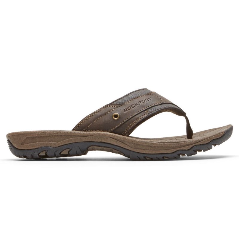 Rockport Hayes Thong Men Sandals Brown Singapore | VR9-22092