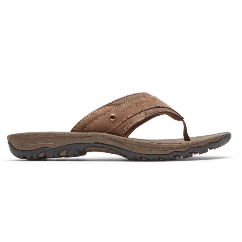 Rockport Hayes Thong Men Sandals Brown Singapore | FA9-81978