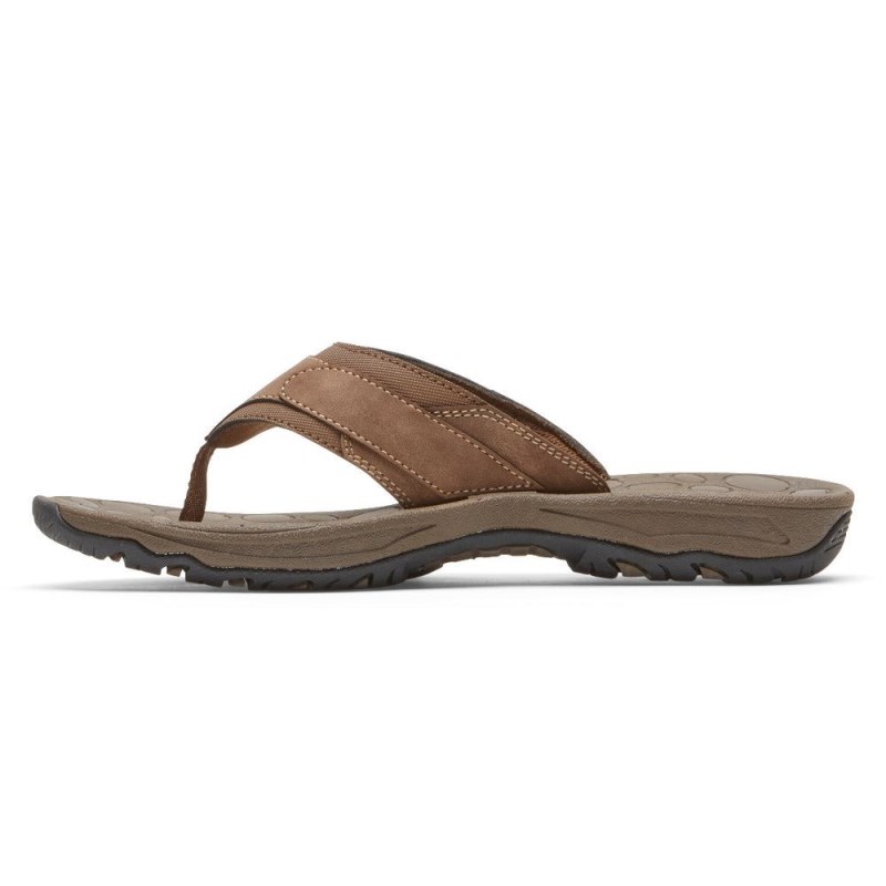 Rockport Hayes Thong Men Sandals Brown Singapore | FA9-81978