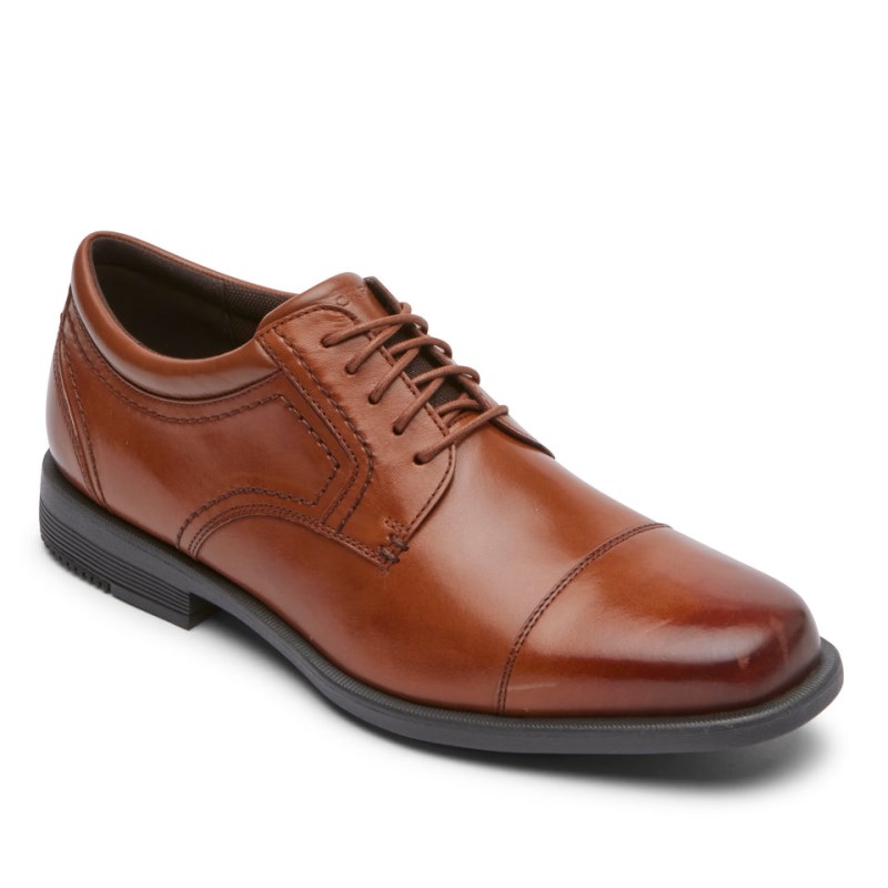 Rockport Isaac Cap Toe Men Oxford Shoes Brown Singapore | LC9-55915