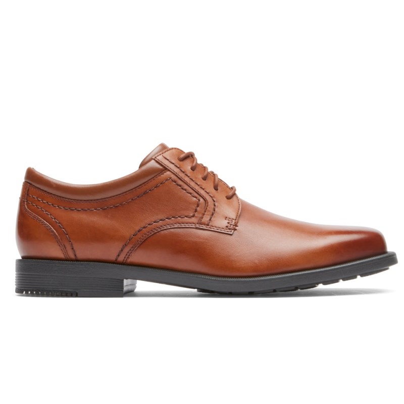 Rockport Isaac Plain Toe Men Dress Shoes Brown Singapore | IZ9-77607