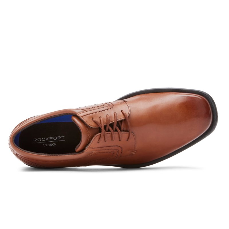 Rockport Isaac Plain Toe Men Dress Shoes Brown Singapore | IZ9-77607