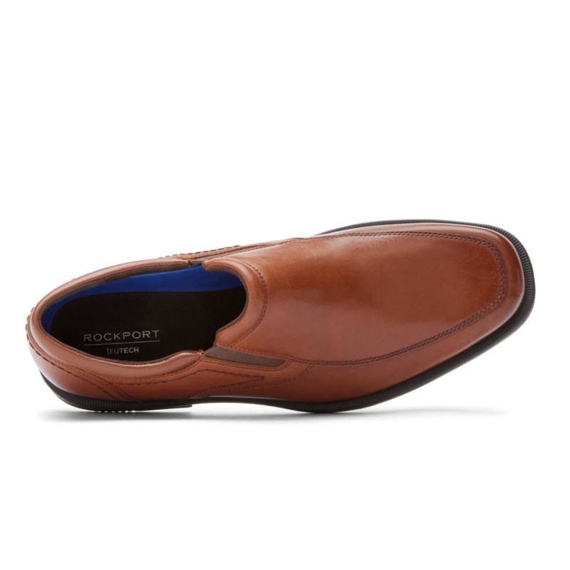 Rockport Isaac Slip-On Men Dress Shoes Brown Singapore | PE0-43664