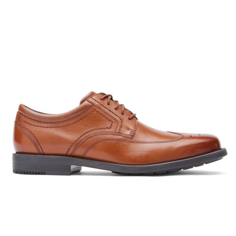 Rockport Isaac Wing Tip Men Dress Shoes Brown Singapore | ZH7-62956