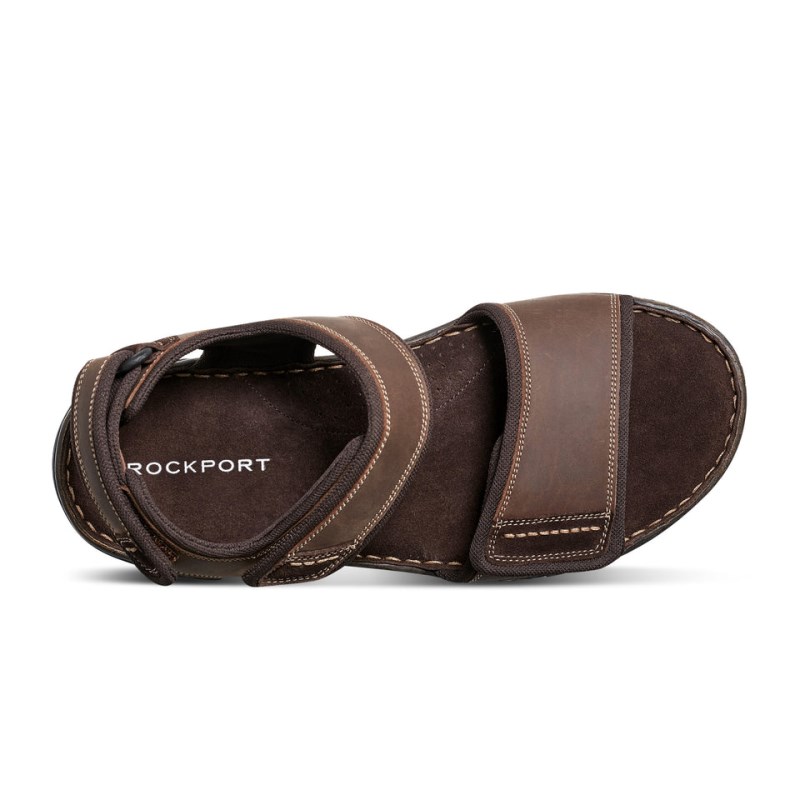 Rockport Jasper Quarter Strap Men Sandals Dark Brown Singapore | ZO5-09420