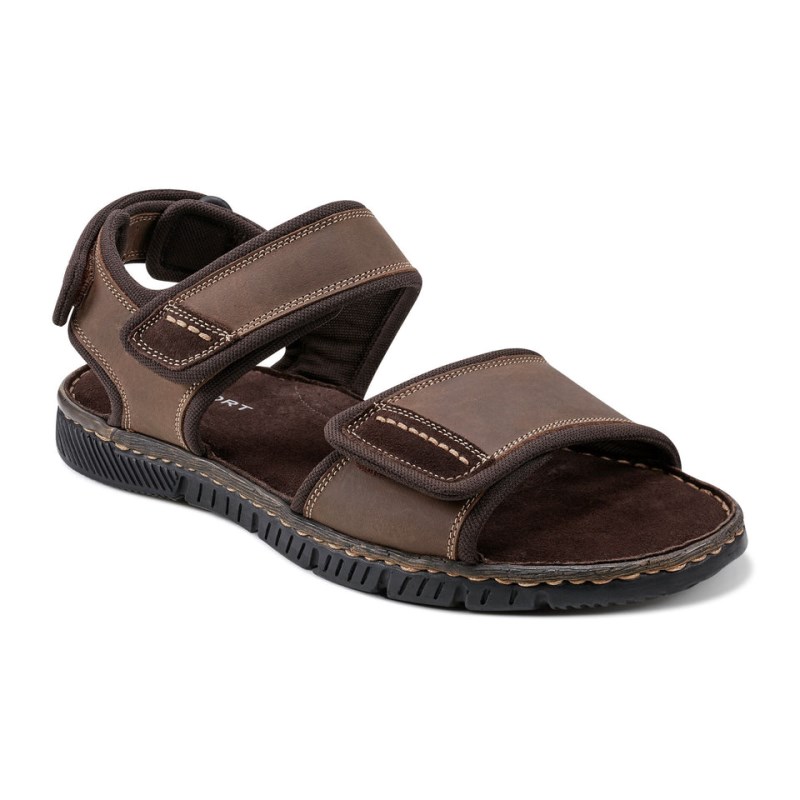 Rockport Jasper Quarter Strap Men Sandals Dark Brown Singapore | ZO5-09420