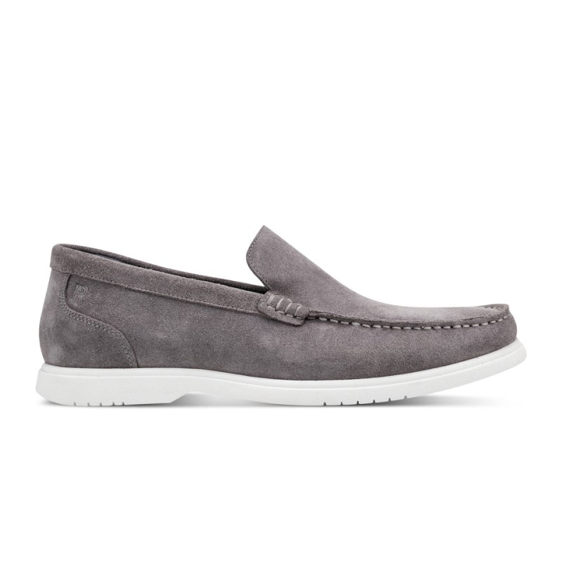 Rockport Jensen Casual Slip-on Almond Toe Men Loafers Dark Grey Singapore | XE4-39363