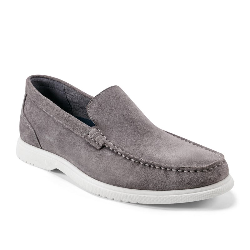 Rockport Jensen Casual Slip-on Almond Toe Men Loafers Dark Grey Singapore | XE4-39363