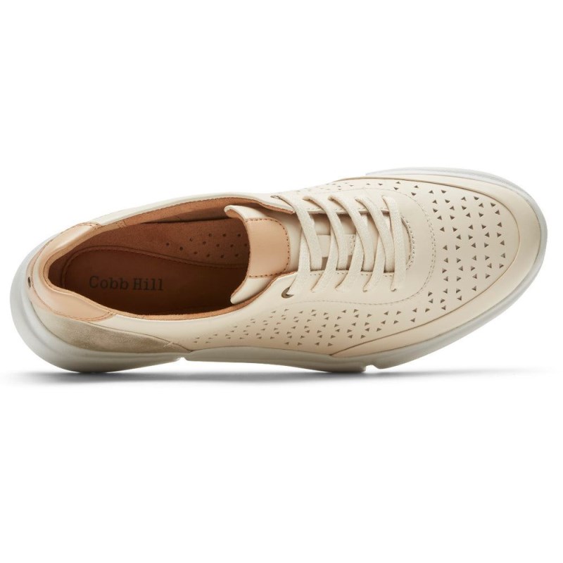 Rockport Juna Perforated Women Sneakers Cream Singapore | HJ0-84478