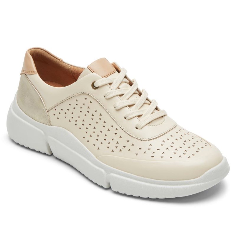 Rockport Juna Perforated Women Sneakers Cream Singapore | HJ0-84478