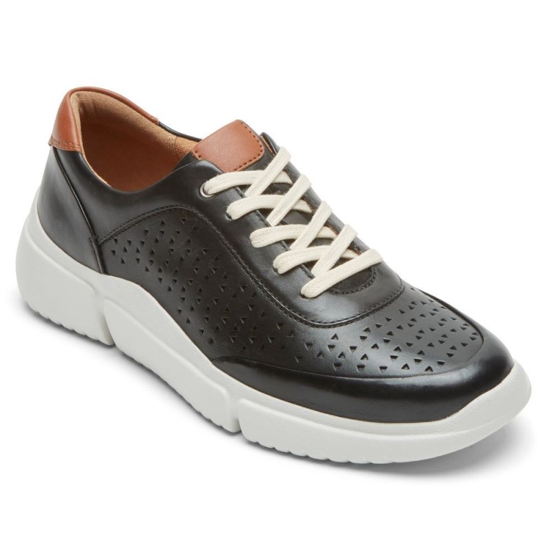 Rockport Juna Perforated Women Sneakers Black Singapore | XX1-47754