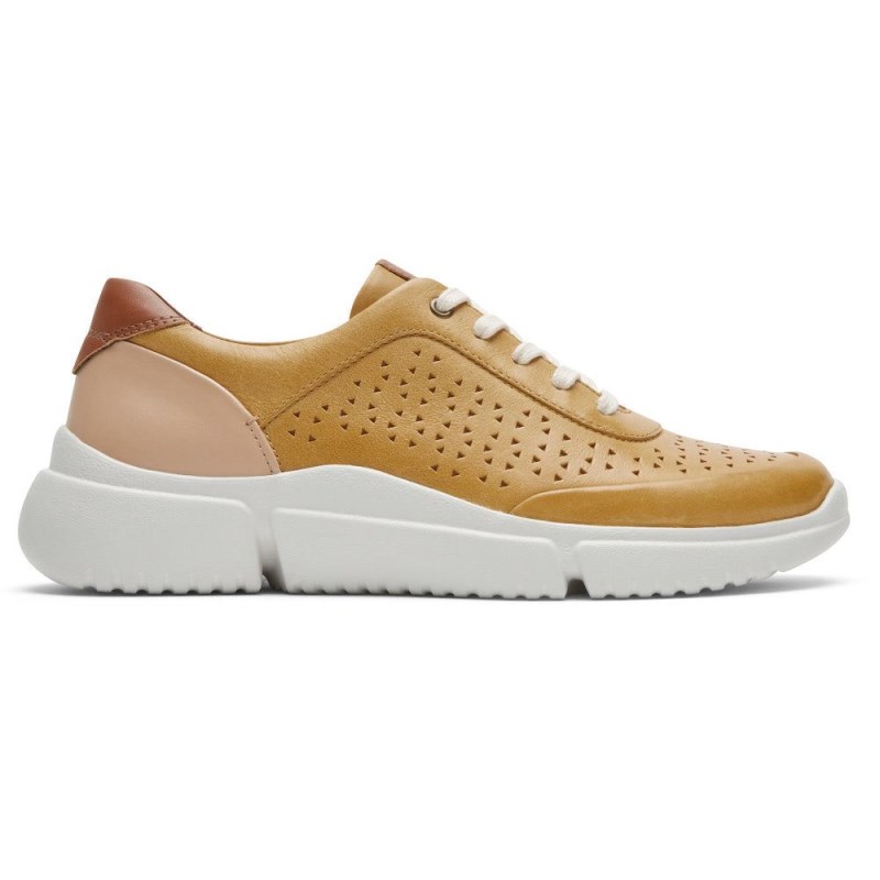 Rockport Juna Perforated Women Sneakers Yellow Singapore | PG1-81848