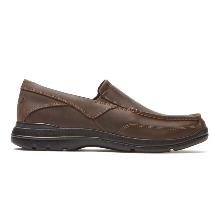 Rockport Junction Point Slip-On Men Loafers Chocolate Singapore | RU4-16981