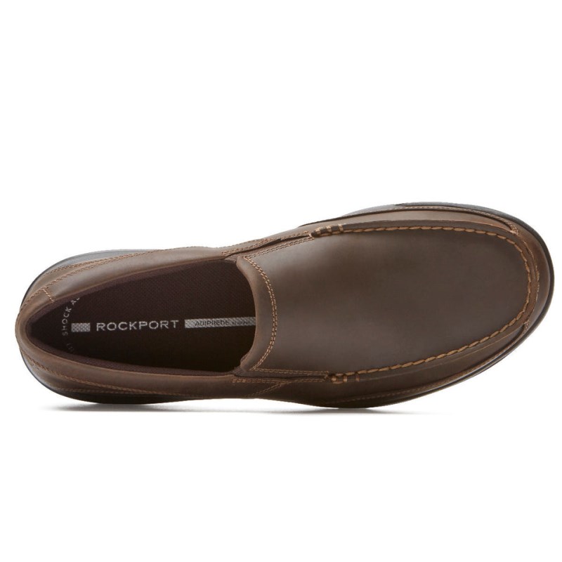 Rockport Junction Point Slip-On Men Loafers Chocolate Singapore | RU4-16981