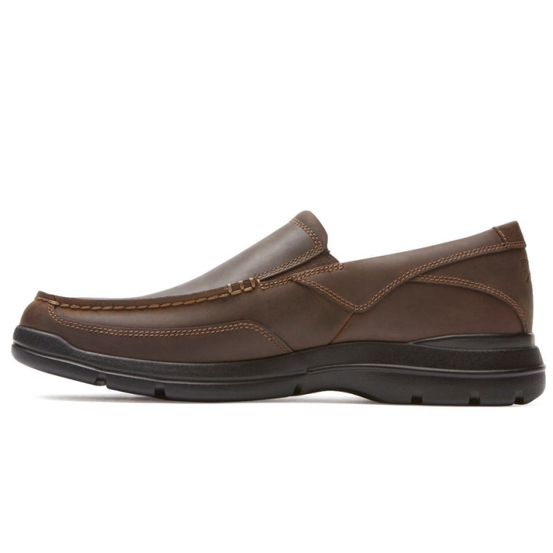 Rockport Junction Point Slip-On Men Loafers Chocolate Singapore | RU4-16981