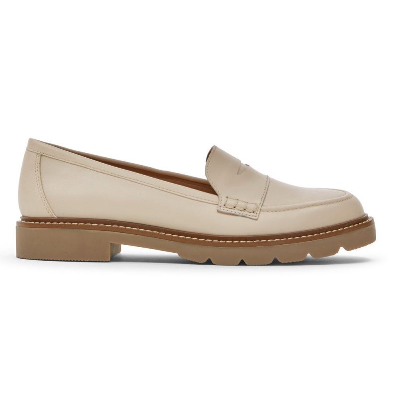 Rockport Kacey Penny Women Loafers Cream Singapore | FE0-29342