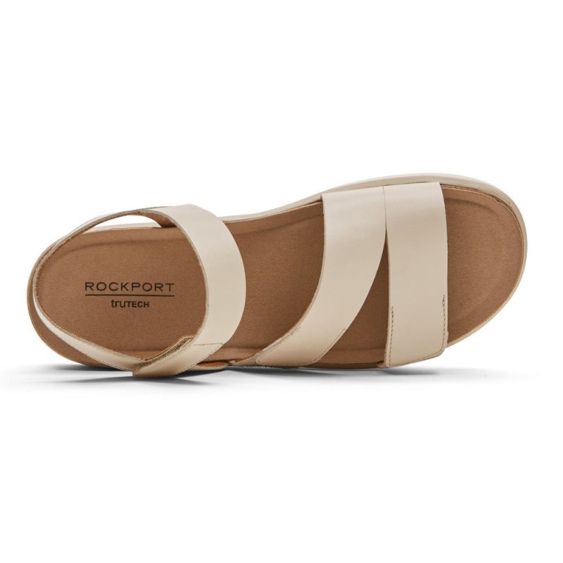 Rockport Kells Bay 3-Strap Women Sandals Cream Singapore | BM5-30903