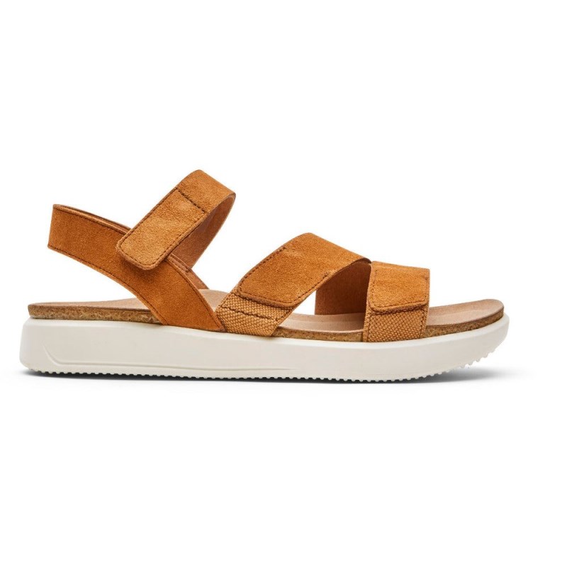 Rockport Kells Bay 3-Strap Women Sandals Brown Singapore | SD2-16631