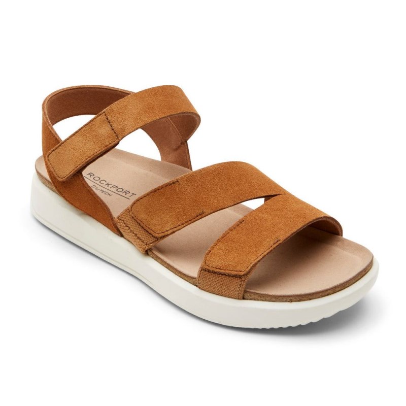 Rockport Kells Bay 3-Strap Women Sandals Brown Singapore | SD2-16631