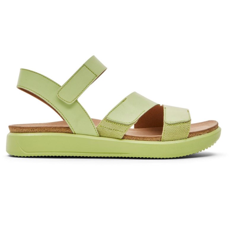 Rockport Kells Bay 3-Strap Women Sandals Green Singapore | KA0-03750