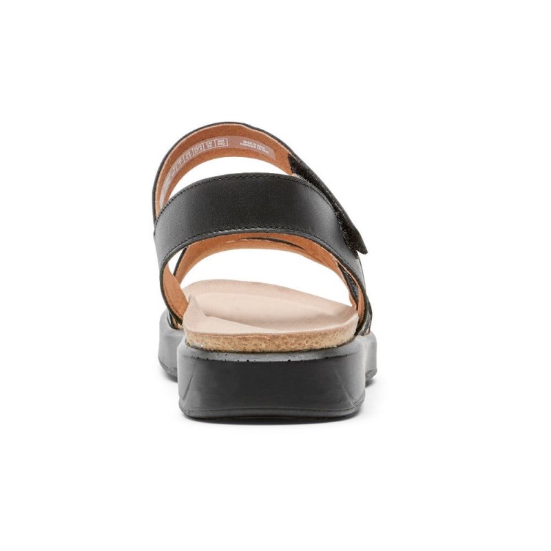 Rockport Kells Bay 3-Strap Women Sandals Black Singapore | SJ6-10261