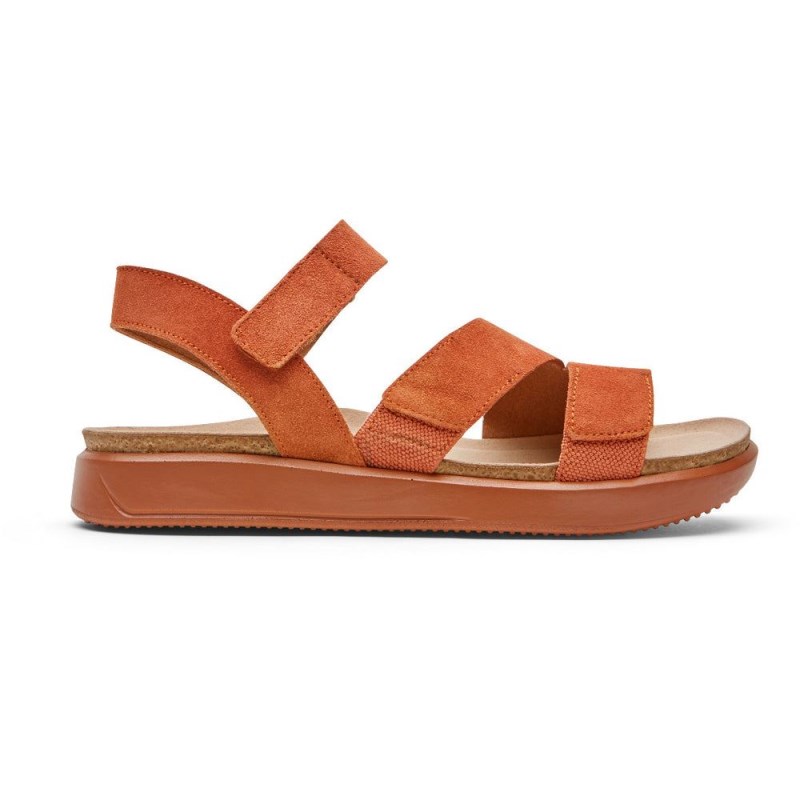 Rockport Kells Bay 3-Strap Women Sandals Orange Singapore | XO5-08800