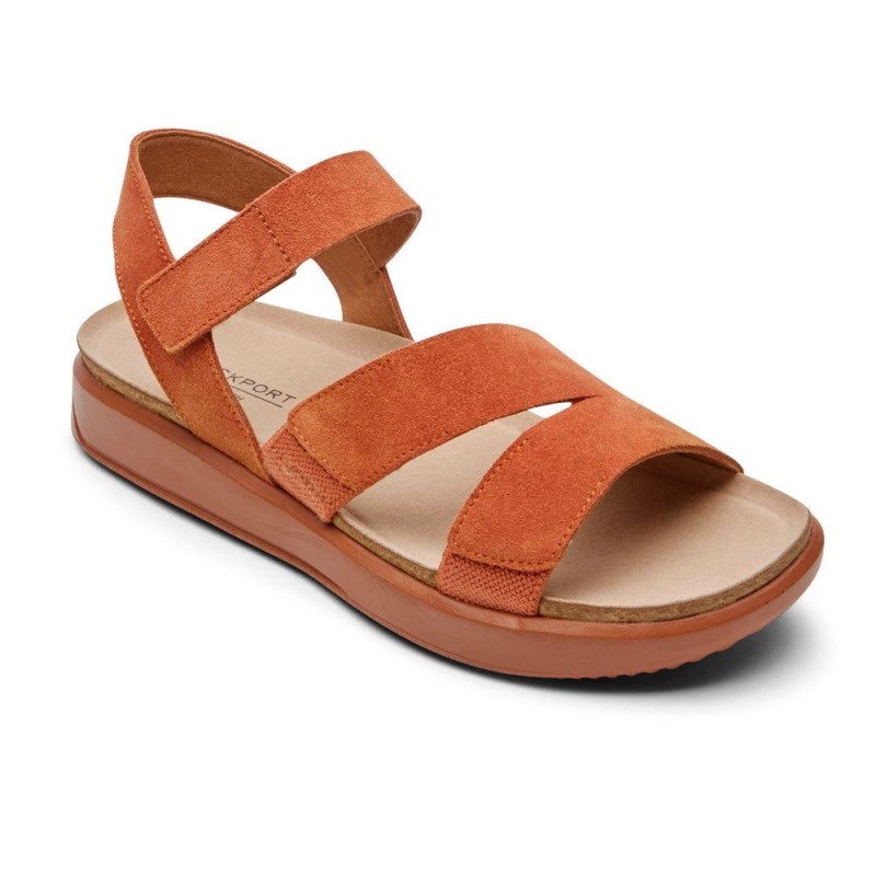 Rockport Kells Bay 3-Strap Women Sandals Orange Singapore | XO5-08800