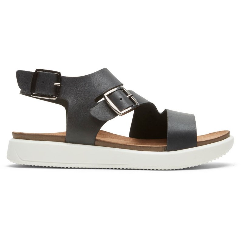 Rockport Kells Bay Asymmetrical Women Sandals Black Singapore | JW2-40624