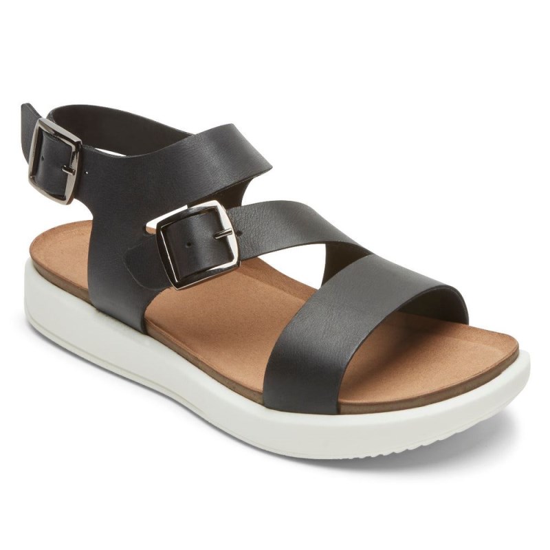 Rockport Kells Bay Asymmetrical Women Sandals Black Singapore | JW2-40624