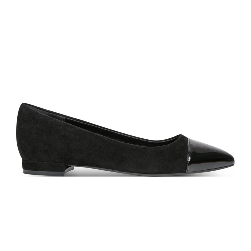 Rockport Kenzie Total Motion Pointy Toe Dress Women Ballet Flats Black Singapore | AO2-96089