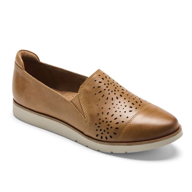 Rockport Laci Twin-Gore Women Slip Ons Brown Singapore | GQ5-23042