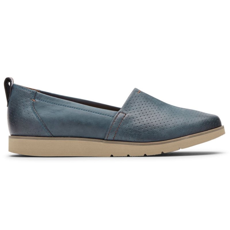 Rockport Laci Women Slip Ons Blue Singapore | JF2-96669