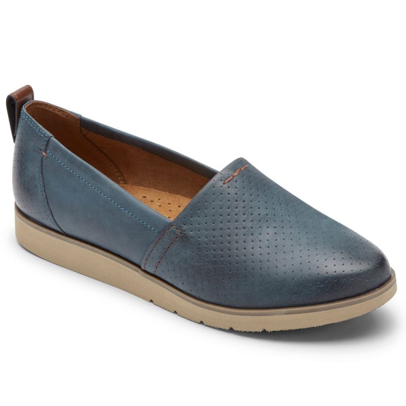 Rockport Laci Women Slip Ons Blue Singapore | JF2-96669