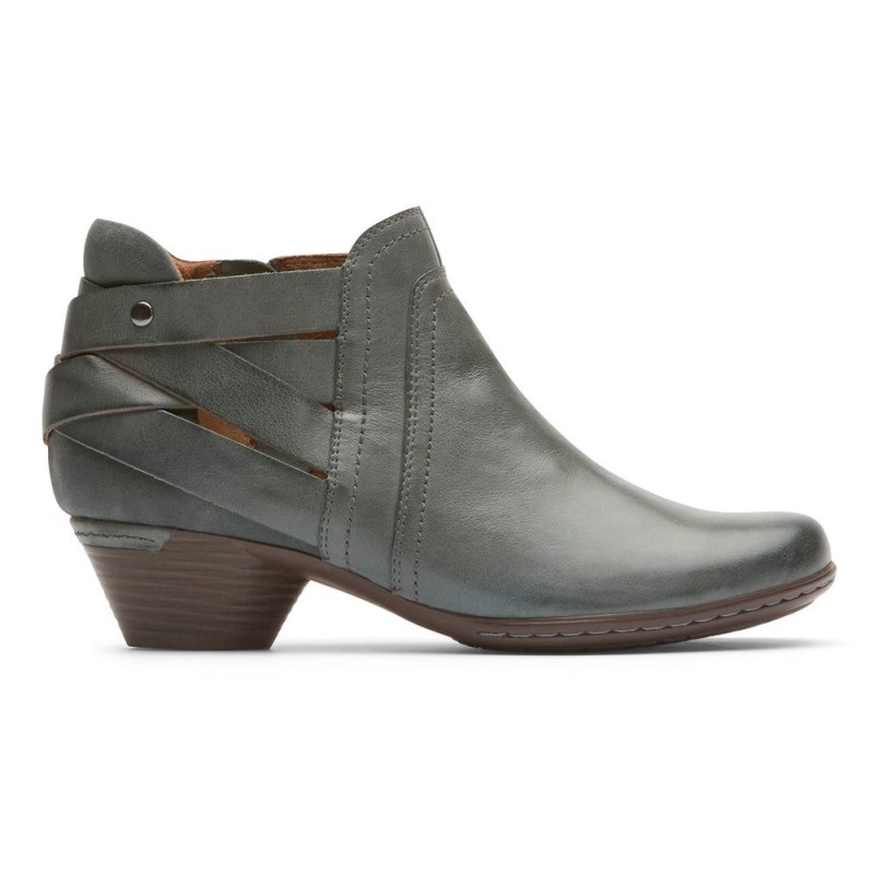 Rockport Laurel Strap Heel Women Booties Grey Singapore | MI5-91609