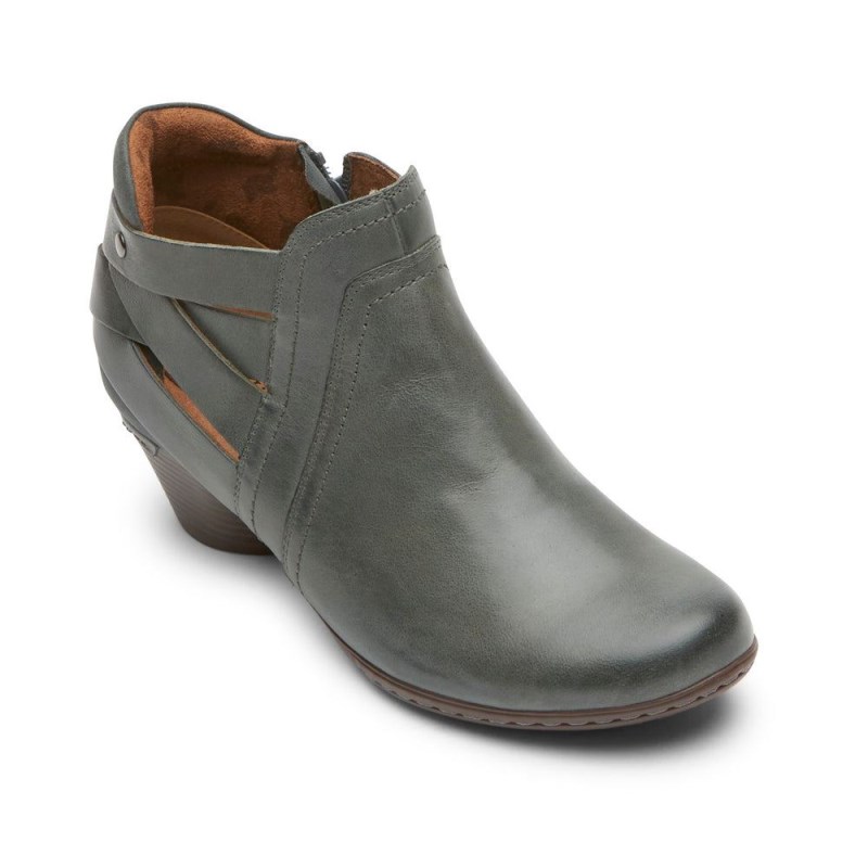 Rockport Laurel Strap Heel Women Booties Grey Singapore | MI5-91609