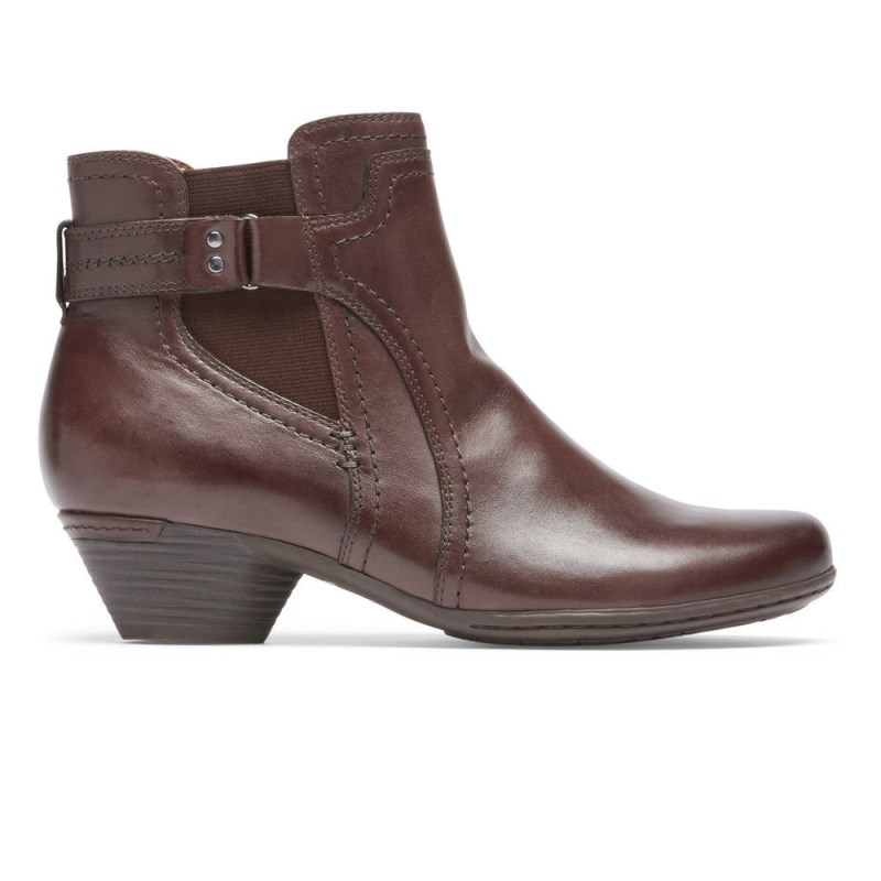 Rockport Laurel Women Booties Dark Brown Singapore | UX7-60716