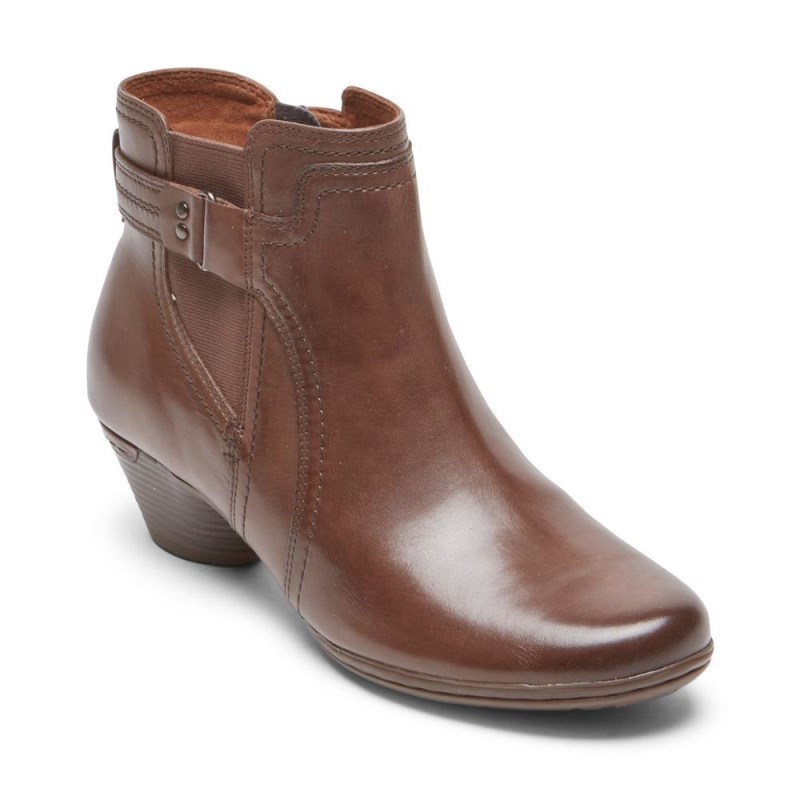 Rockport Laurel Women Booties Dark Brown Singapore | UX7-60716